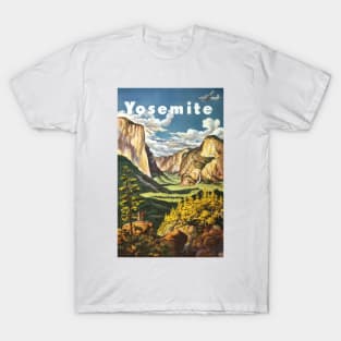 Vintage Yosemite Travel poster (1950s) T-Shirt